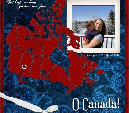 I am Canadian! My layout for this weeks FS Challenge!