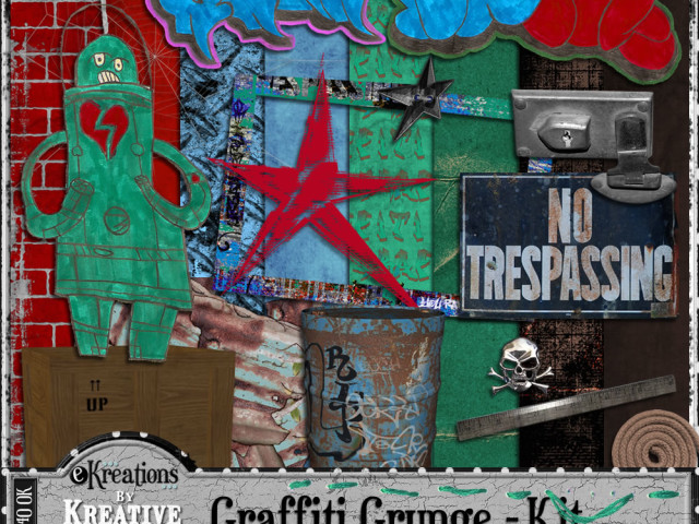 Graffiti Grunge – A New Collaboration Digi Kit