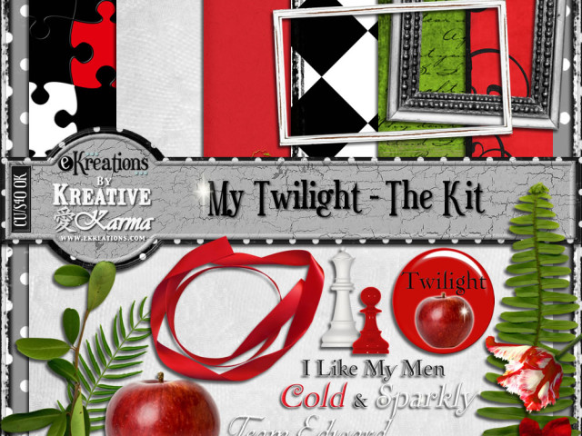 Twilight Digital Kits, Quick Pages, Elements A Freebie & More!