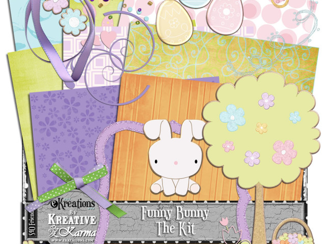 NEW Funny Bunny Digital Scrapbooking Series – 50% off this weekend only!